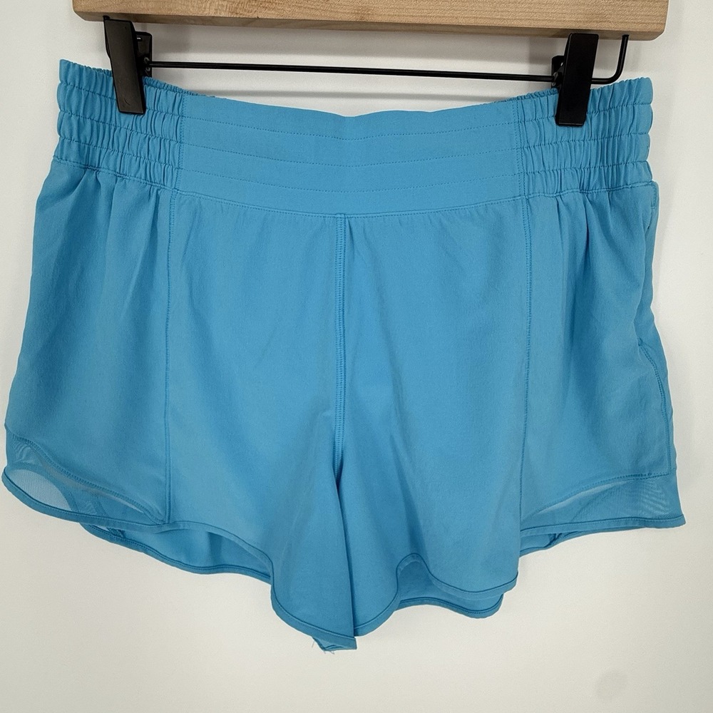 Lululemon Hotty Hot High-Rise Lined Short 4" Blue Size 10 Athletic Running